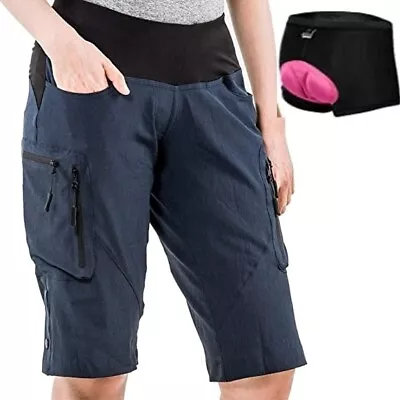 Cycorld Womens Cycling Mountain Bike Shorts MTB Hiking Elastic Waist Size M • $13.99