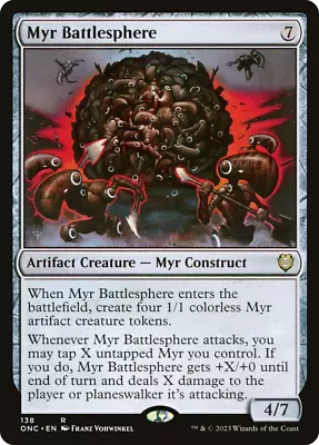 MTG Commander Phyrexia AWBO R Myr Battlesphere #138 • $0.99