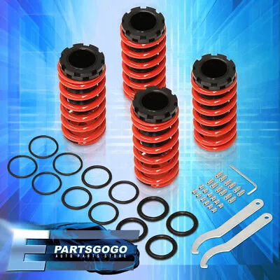 For 90-93 Acura Integra DA5 DB1 JDM VIP Scale Adj. Coilover Sleeves Kit Set Red • $36.99