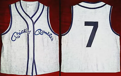 ⚾ MICKEY MANTLE RESTAURANT JERSEY VEST Yankees Stadium Jeter Judge Mattingly • $1977.07