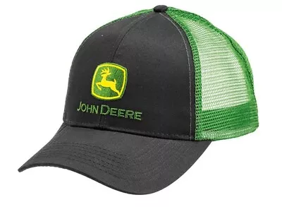 £19.99 • Buy John Deere Adults Black & Green Trucker Mesh Back Baseball Cap - MC13080277BK