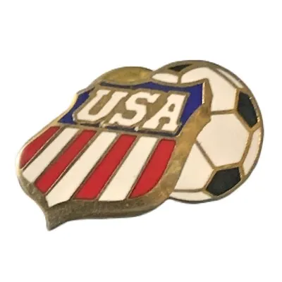 Vintage USA Soccer Shield Souvenir Pin • $10.79