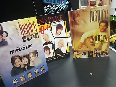 Lot Of 3 90's Inspire Salon Client Hardcovers Men Teen Hairstyling Vidal Sassoon • $60