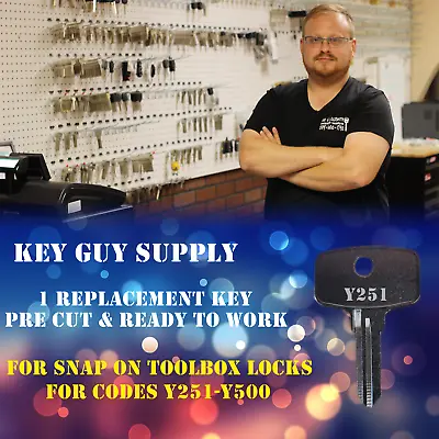 $10.59 • Buy Y251-Y500. Replacement Key For SnapOn Tool Box Locks. Cut To Code By A Locksmith