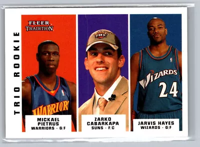 03-04 Fleer Tradition Trio Pietrus/Cabarkapa/Hayes Draft Day Rookie #299 NBA • $4.99