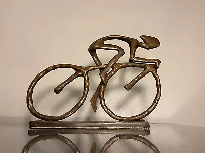 $12 • Buy Bicycle Cyclist Sculpture Art Metal 7 L X 5 H Pre-owned