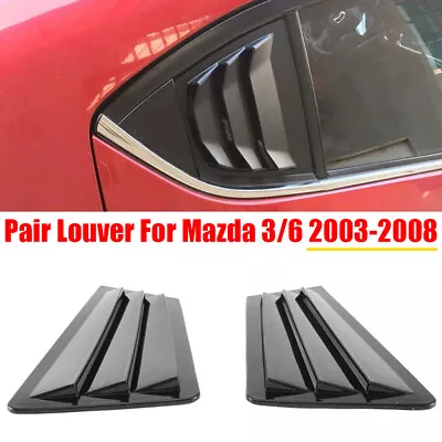 For Mazda 3 6 2003-2008 Gloss Black Rear Window Shutter Trim Cover Side Louver • $32.88