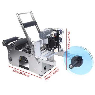 Semi-Automatic Round Bottle Labeling Machine Round Bottle Jar Label Marking Tool • $489.25