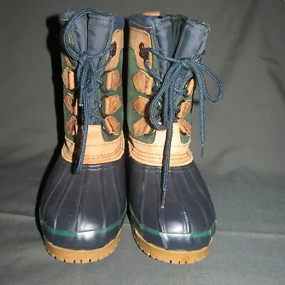 Eddie Bauer Vintage Leather Rubber Sherpa Lined Winter Duck Boot Women's US 8M • $49.99