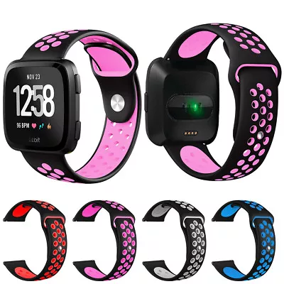 Replacement Sport Silicone Classic Wrist Bands Fitbit Versa/Lite/Special Edition • $17.08