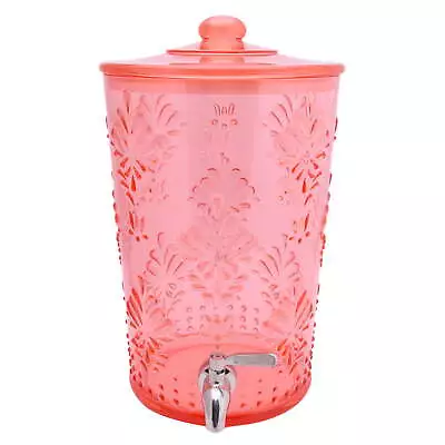 Sunny Days 2-Gallon Acrylic Beverage Dispenser Coral • $24.34