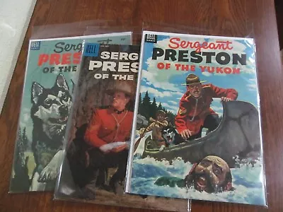 Sergeant Preston Of The Yukon #8 #11 #28 Vintage Dell Comics • $45