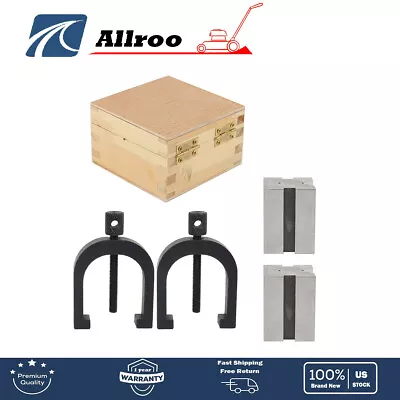 1 5/8  X 1 1/4  X 1 1/4  V Block And Clamp Set Hardened Steel 90 Degree • $36.69