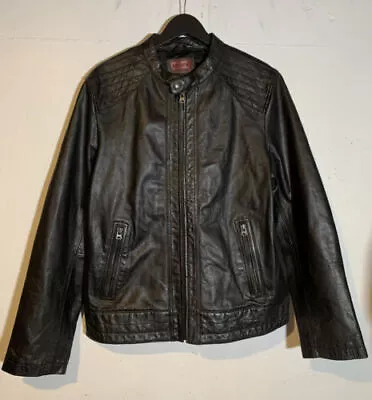 Vintage/Antique Y2k Levi's Leather Bomber Biker Jacket Coat Medium • $56.70