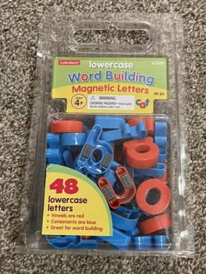 £13.07 • Buy Lakeshore Uppercase Word Building Magnetic Letters 48pc Montessori Red Blue NEW