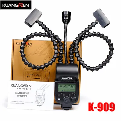 KUANGREN Macro Twin Lite K-909 Speedlite Macro Flash Light For Canon Nikon Sony • $243