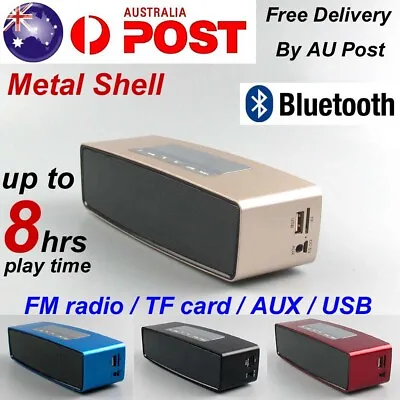 $24.99 • Buy Portable Wireless Bluetooth Stereo Music HiFi Speaker USB TF AUX FM Radio Gift
