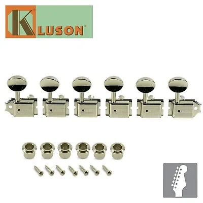 Kluson® Guitar Tuners 6 In Line Deluxe Series Nickel KD-6B-NMDR • $103.99