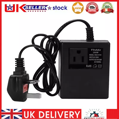 Step Down Power Voltage Converter Transformer Adapter 220V/240V To 110V/120V UK • £15.25