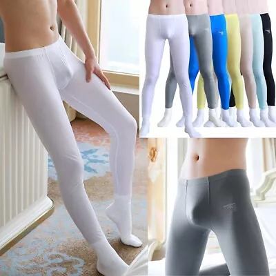 Mens Solid Compression Pants Tights Trousers Stretchy Base Layer Bottoms Pants • $10.22