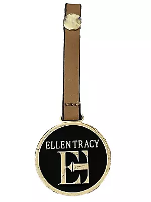 Ellen Tracy Purse Bag Charm Fob Handbag Leather Strap Loop Designer Logo Metal • $4.99