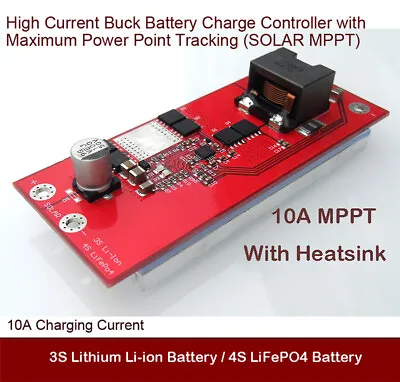 10A MPPT Solar Panel Charger Controller For 12V 12.6V Lithium LiFePO4 Battery • $20.80
