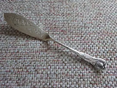Antique Walker & Hall Kings Pattern Ornate Silver Plated Butter Caviar Spreader • £10