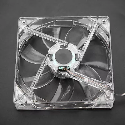 $14.99 • Buy USB CPU Cooling Fan Cooler 120mm Clear Case 4 LED Light 7 Blade For PC Comp Hot