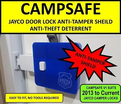 CAMPSAFE  Anti-Tamper Door Lock Security Shield For Jayco Camper Van Swan Eagle • $39.95