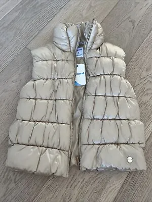 Mayoral Girls Winter Gold Thick Puffy Vest 10 • $38