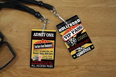 Hollywood VIP Pass Invitations Personalized  Backstage Pass Invitation • $4.49