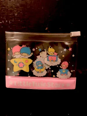 $23 • Buy Vintage Sanrio Little Twin Stars 1976 Clear Pink Mini Coin Bag Purse Pouch