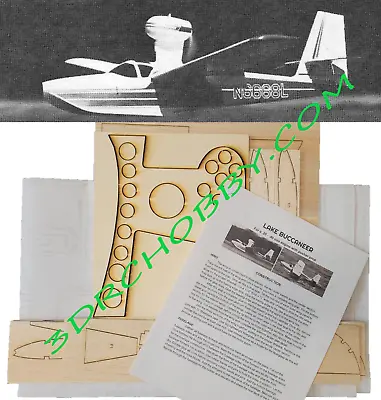 Lake Buccaneer 63  WS RC Airplane Kit Laser Cut Balsa Ply Short Kit + Plan • $107.99