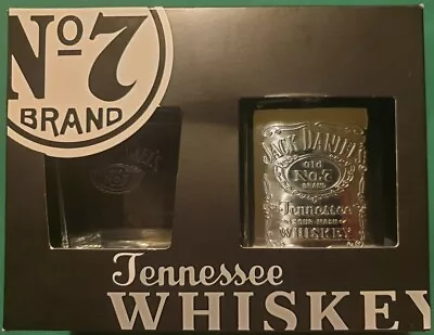 £15 • Buy BNIB Jack Daniels Hip Flask And Whisky Glass Tumbler Gift Set 3OZ