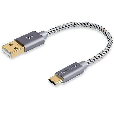 $11.99 • Buy Short USB C Cable, CableCreation 0.5ft 6 Inch USB C To A Cable Braided 3A Fast C