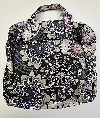Vera Bradley LARGE Backpack Mimosa Medallion Laptop Pocket Purple Gray Multi • $25