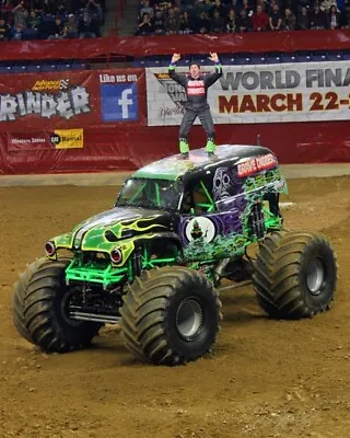 Grave Digger Monster Truck Running On Track 8x10 Glossy Photo #d13 • $2.99