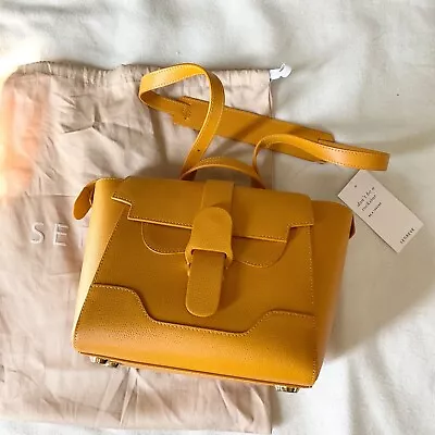 RARE NWT Senreve MINI MAESTRA Pebbled Turmeric Gold Hardware With Dust Bag • $675