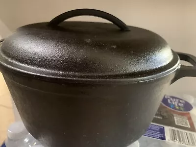 Pre-Seasoned Cast Iron Dutch Oven Pot With Lid And Dual Handles 8-Quart • $49.99