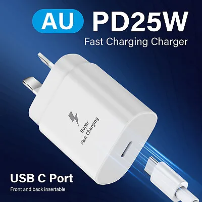 $15.99 • Buy 25W Type-C PD Power Fast Charger Wall Adapter For Note 20/A54/A14/A53/A73/A13 AU