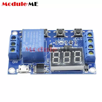 £3.23 • Buy Digital LED Trigger Delay Cycle Timer Control Switch Relay Module Micro USB DC5V