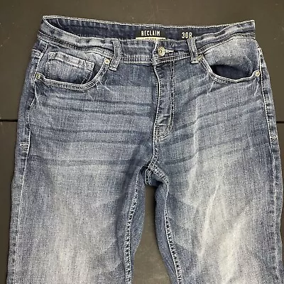 MEN'S Reclaim FROM Buckle 31x30 Relaxed 30R Dark Denim BLUE Jeans • $22.99