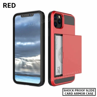 $8.99 • Buy New IPhone 12 Mini Pro Max 11 X XR XS 8 7 6 SE Plus Slide Armor Case Card Holder