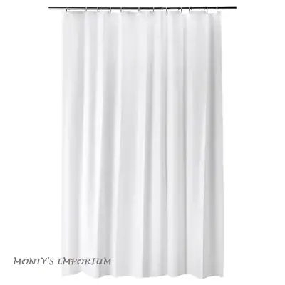 Shower Curtain White Bathroom 180x200 Cm Ikea BJARSEN • £8.40