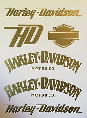 $19.99 • Buy Harley Davidson Stickers Gloss Gold Custom