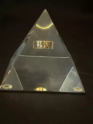 Vintage Scottish Rite Masonic Ring In Lucite Pyramid Paperweight Sculpture • $44.95