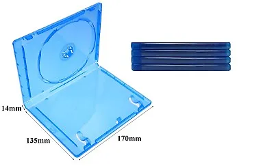 Lot Of 5 Blue Game Blu-Ray Cases Storage Bracket 1 Disc Capacity 14MM PS4 PS5 • $16.45