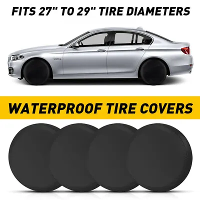 27 -29   Waterproof Wheel Tire Covers Fits For Truck Trailers Campers SUV Black • $19.99