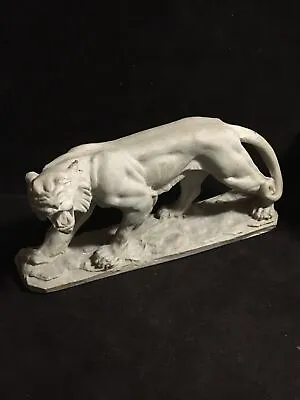 Vintage Alabaster Mountain Lion Statue • $32