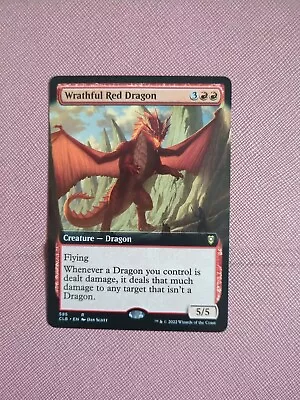 MTG Wrathful Red Dragon - Extended Art Rare -  Magic The Gathering  • £6